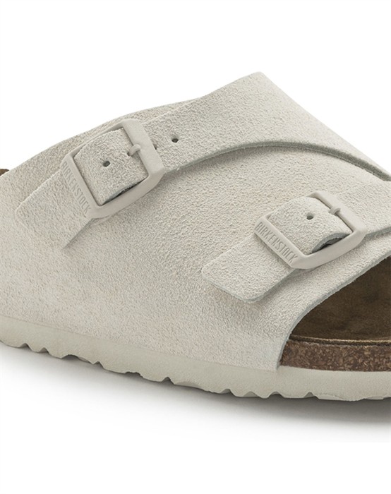 Zürich Suede Leather Sandal - Antique White